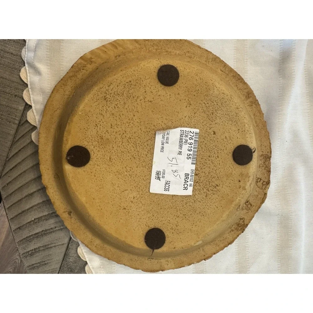 Fake Pie Creamy Strawberry Glaze Faux Pie Golden Crust 9.5 in Whip Cream Crust